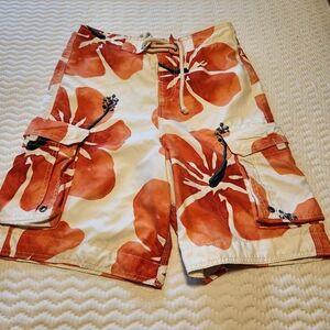 Holister Floral Swim Cargo Shorts Size Small